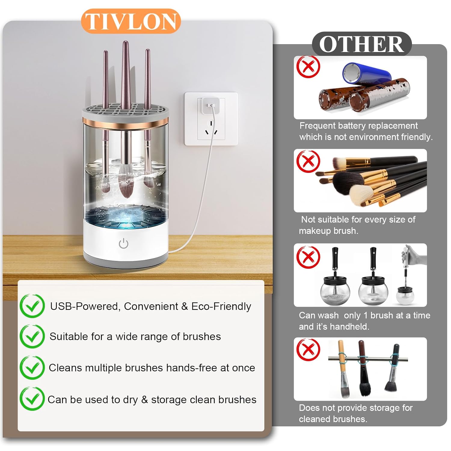 Electric Makeup Brush Cleaner & Dryer – Deep Clean in Seconds