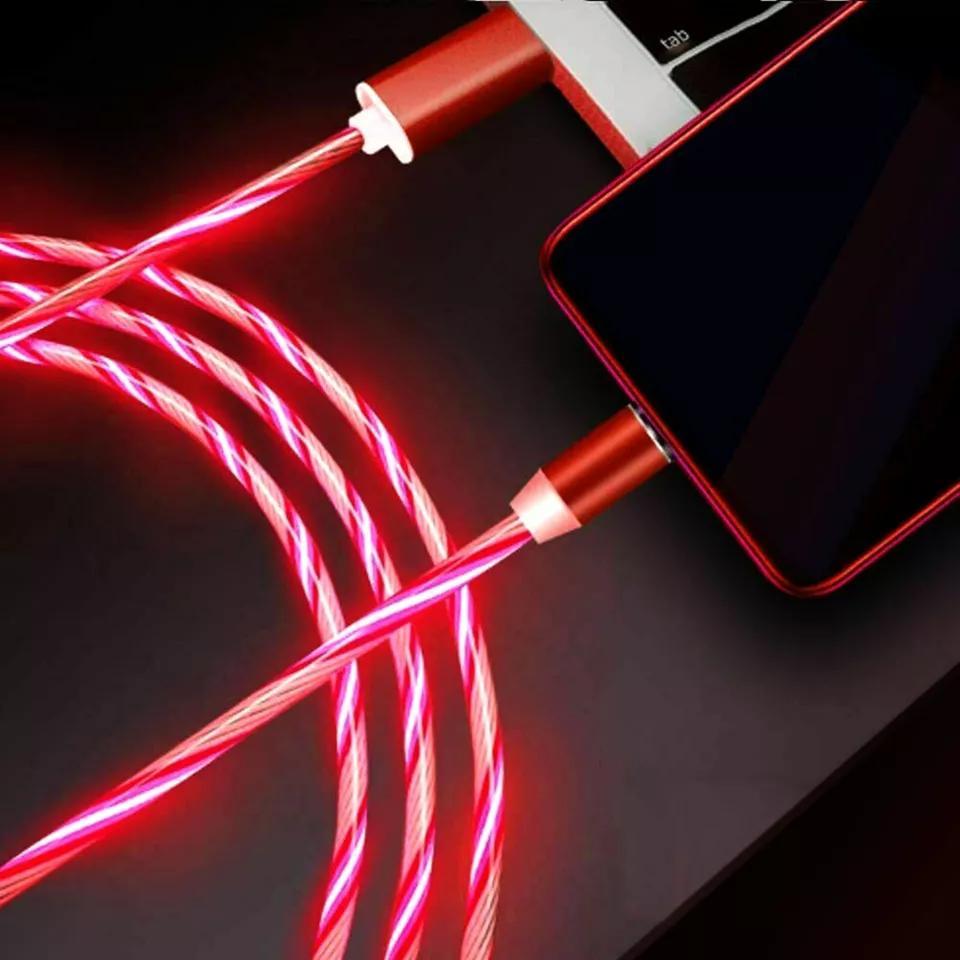 Magnetic LED Light Up USB Phone light up Charger Cord For iPhone