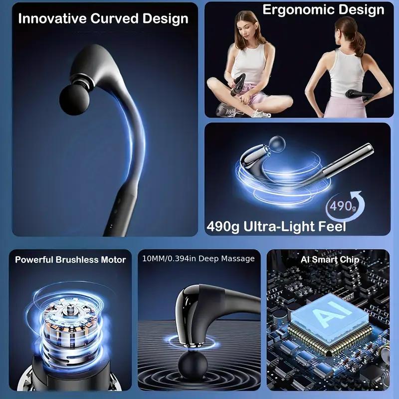 Massage Gun With Upgraded Extended Handle