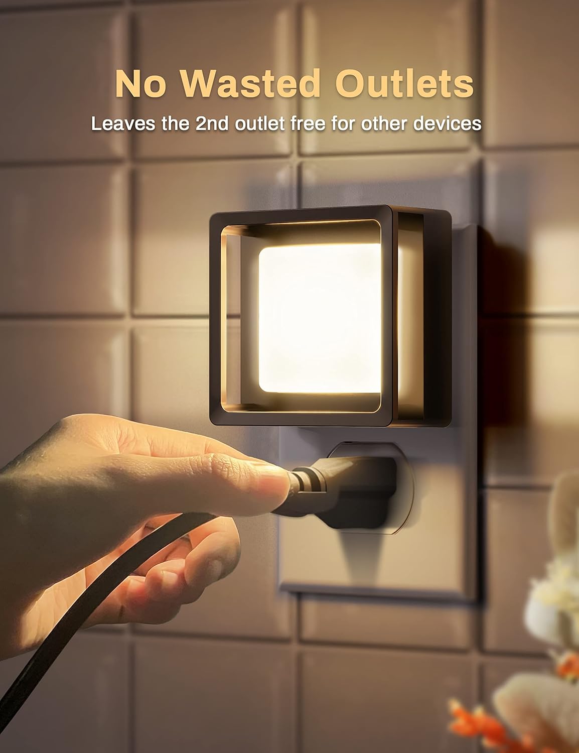 LED Night Light | Dusk-to-Dawn Sensor - Energy Efficient LED Lighting for Home or Office Use