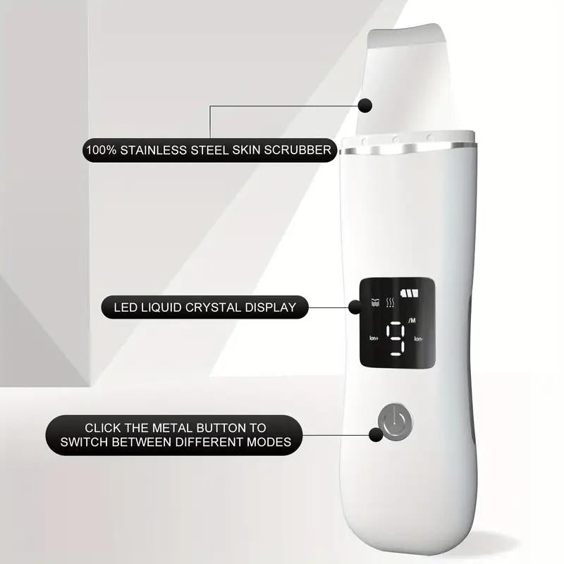 Face Scrubber Skin Spatula -Blackhead Remover With 4 Modes