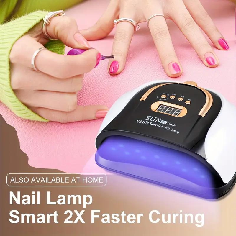 256W High-Power UV LED Nail Lamp with 4 Timer Settings