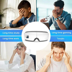Intelligent Eye Massager with Pneumatic And Vibration Massage, Hot Compress, Music, And Various Massage Modes, Portable
