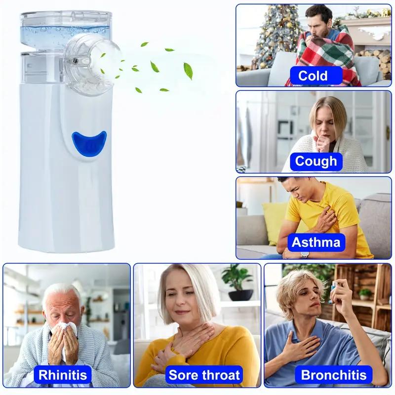 ZYLER Compact Portable Mesh Nebulizer - Auto-Cleaning Handheld Device with 2 Modes for Adults, Daily Home & Outdoor Personal Care Use
