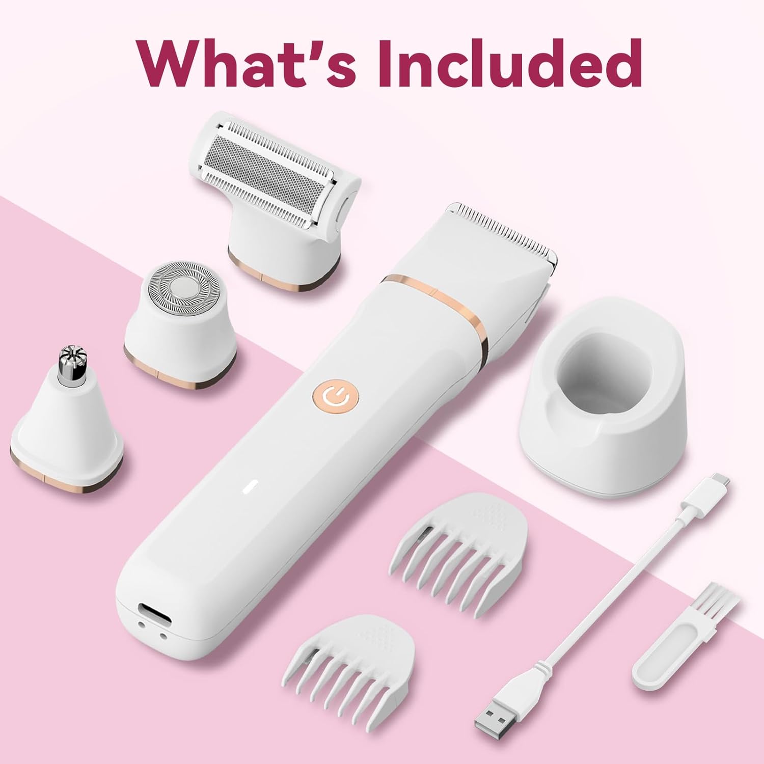 Electric Bikini Trimmer for Women - 4 in 1 Electric Shaver