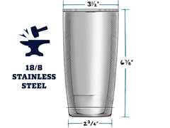Zyler Rambler 20 oz Stainless Steel Vacuum Insulated Tumbler w/MagSlider Lid