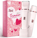 2-in-1 Bikini Trimmer for Women – Painless Electric Razor with Ceramic Blade, IPX7 Waterproof & 90-Min Battery