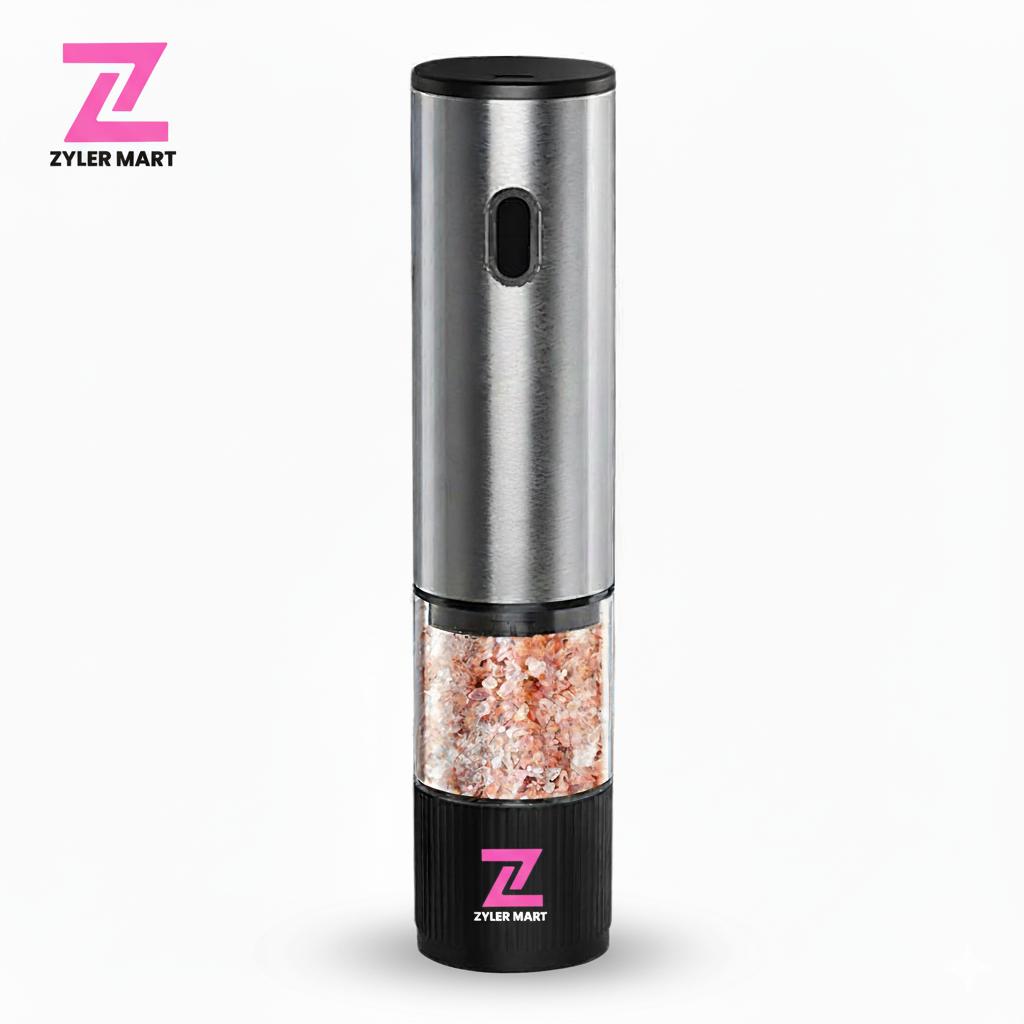 Modern 2-Pc Cordless Gravity Electric Salt & Pepper Grinders Set - Salt and Pepper Shaker, Battery-Operated, Automatic Operation, LED Light, Adjustable Coar., Ceramic Grinder, Large Capacity, 8.78x5.35x2.72 inches Home Kitchen BBQ Utensils, Auto Gri