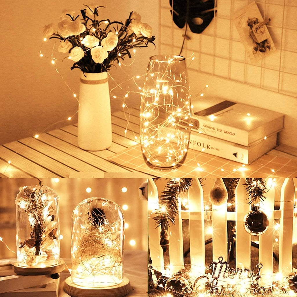 ZYLER 32.8ft USB-Powered Waterproof Copper Wire LED Fairy Light Strips - USB Charger Compatible, Outdoor Aesthetic Decorative Strips for Garden, Party Strips to Light Up Your Space