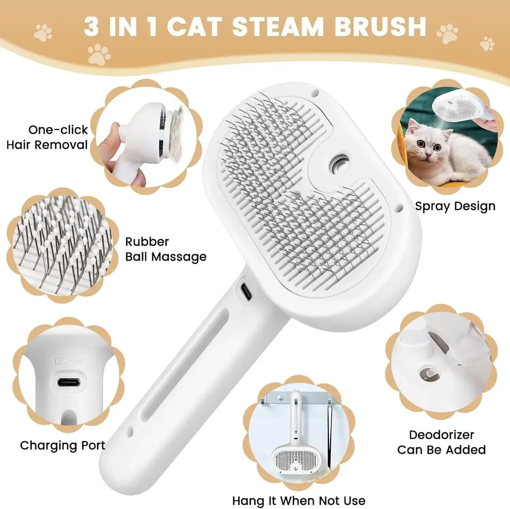 3 in 1 Pet Steam Grooming Comb