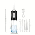 Rechargeable Electric Plaque Cleaner & Flosser with 4 Nozzles