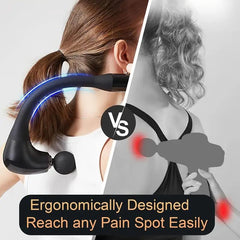 Massage Gun With Upgraded Extended Handle, Back Neck Massager For Deep Tissue Massage Hammer Deep Tissue, Percussion Massage Gun With 4 Massage Heads & 5 Speed Levels