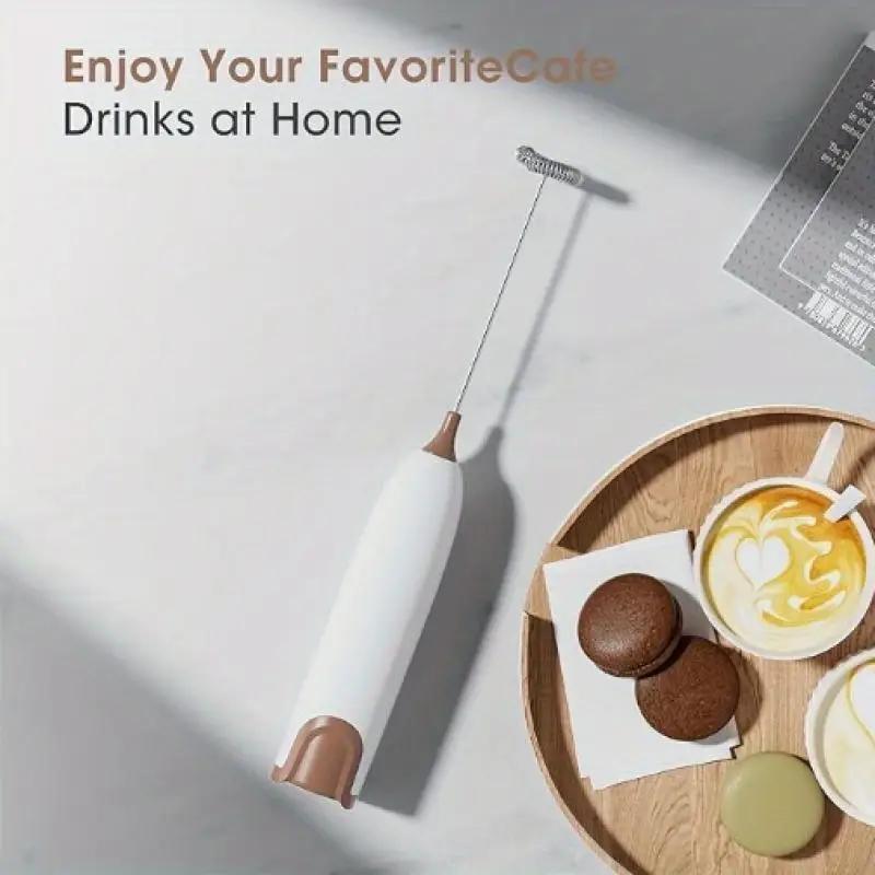 ZYLER Compact Battery-Operated Dual-Functionality Coffee Accessories - Mini Blender, Frother, Espresso Tool for Frothy Matcha, Bulletproof Foam, Ideal Father's Day Gift