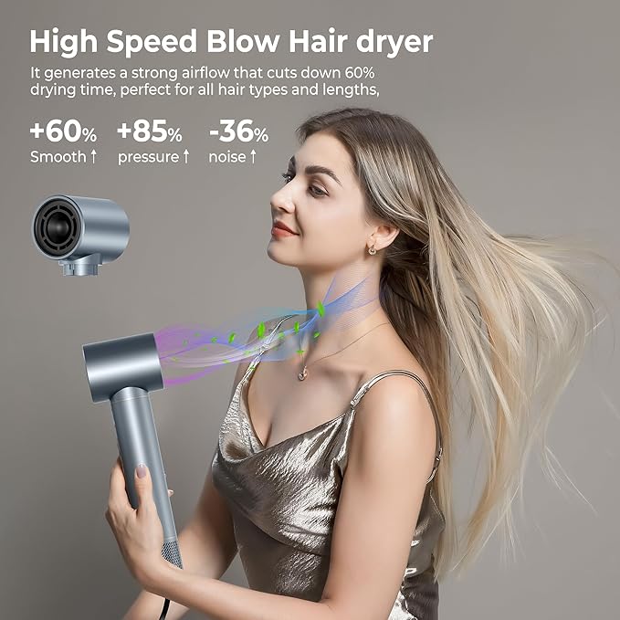 ZYLER 5-in-1 Multi-Styling Hair Brush - 110-220V Plug-Powered ABS Beauty Appliance, Detangling Tool with 4 Interchangeable Attachments for Curling, All Hair Type Styling Needs (for Adults)