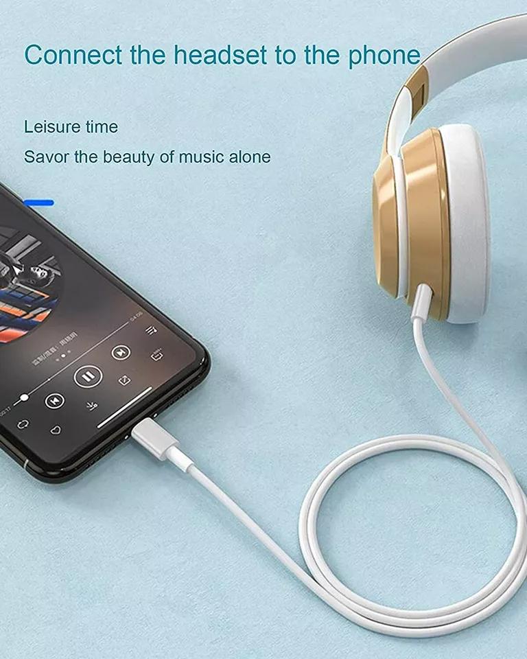 For iPhone Audio Cable Adapter 8 Pin to 3.5mm AUX Audio Car Adapter Cord Accessories Portable Connector Mp3 Aluminum Headphone