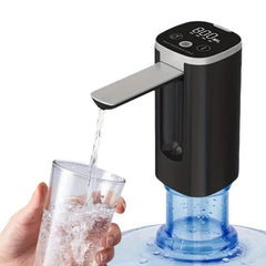 Water Dispenser Pump(1pc), Portable Smart Water Bottle Dispenser Pump, for Universal 3-5 Gallon Bottles, with Digital Display, Rechargeable Electric Water Dispenser Pump, Drinking Utensils for Home, Office, Kitchen, Outdoor Drinkware