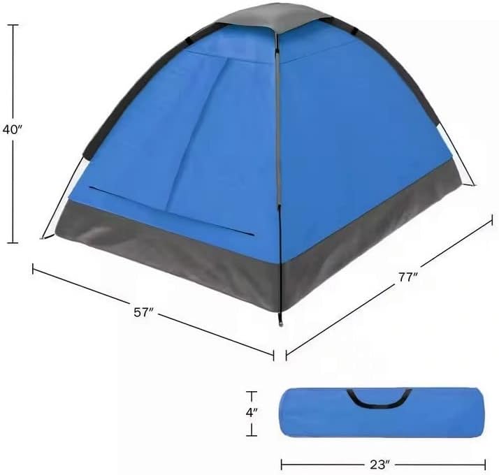 ZYLER Freestanding 2-Person Polyester Camping Tent - Waterproof Windproof Shelter, Wear-Resistant, Breathable, Bug Free, Dual-Layer, 2.75lbs, Compact, Easy-Setup with Rain Fly, Carrying Bag for Backpacking, Hiking