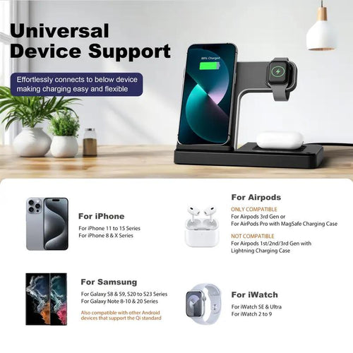 3 In 1 Fast Wireless Charger