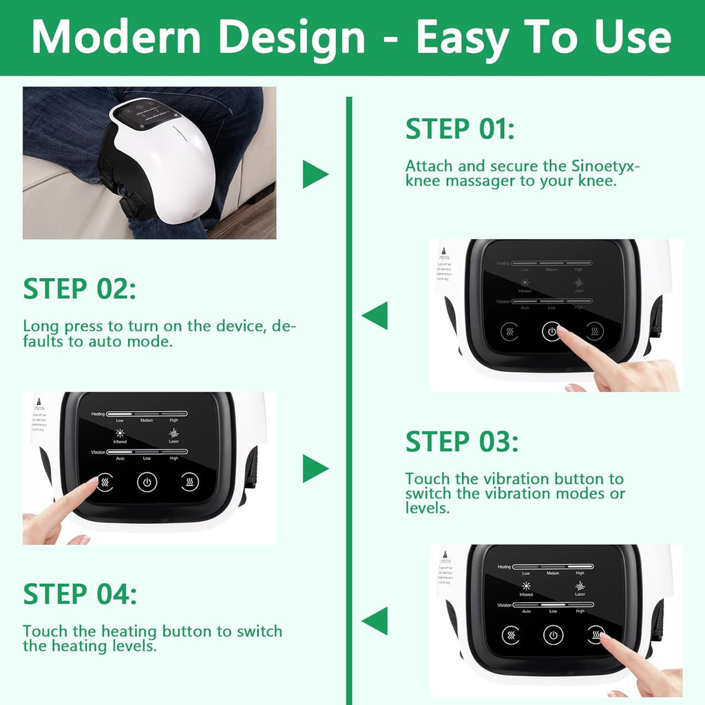 Knee Massager,Cordless Knee Massager with Heat
