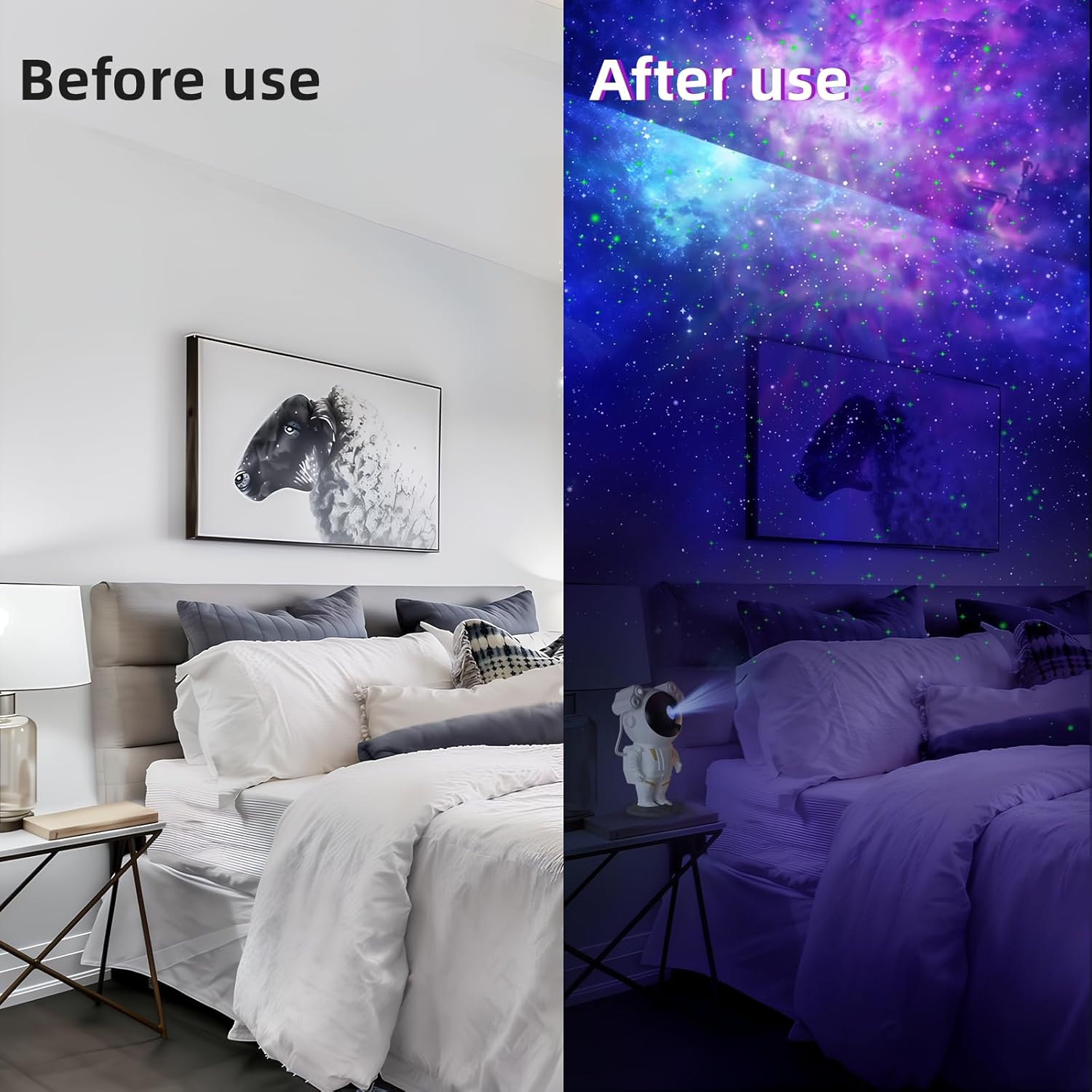 Astronaut Nebula Galaxy Lights for Bedroom,Gaming Room Décor Aesthetic,Remote Control Timing and 360°Rotation Magnetic Head