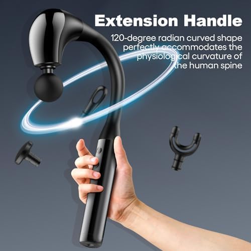Massage Gun Deep Tissue with Extended Handle Revolutionary U-Shaped Back Massager Body Massager for Neck, Shoulder, Leg