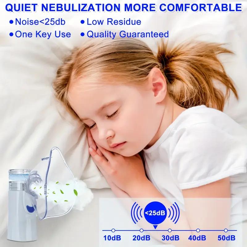 Compact Portable Nebulizer, Mesh Nebulizer, Auto-Cleaning Handheld Nebulizer, Two Ways to Use for Adults And Children with Respiratory Problems, for Home, Office, Outdoor