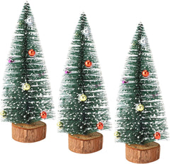 Simulation Christmas Tree Set with Led Copper Wire Lights - 1set 3pcs - Indoor Home Decorations Magical Ornaments