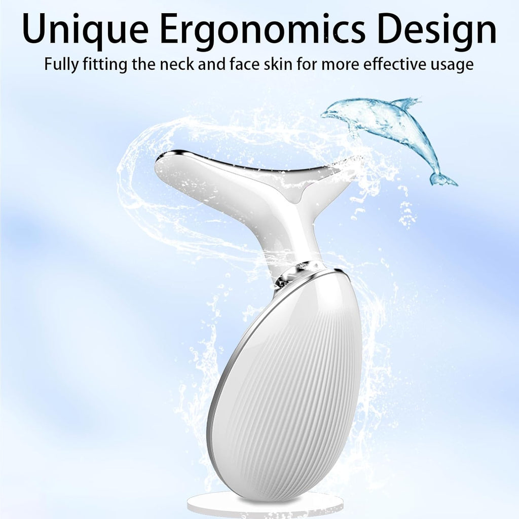 3-in-1 Face Sculpting Tool – Portable Electric Facial Massager with Heating, 3 Massage Modes & Ergonomic 160° Design