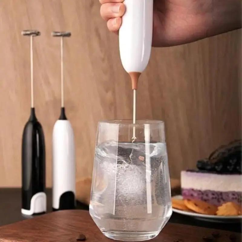 ZYLER Compact Battery-Operated Dual-Functionality Coffee Accessories - Mini Blender, Frother, Espresso Tool for Frothy Matcha, Bulletproof Foam, Ideal Father's Day Gift