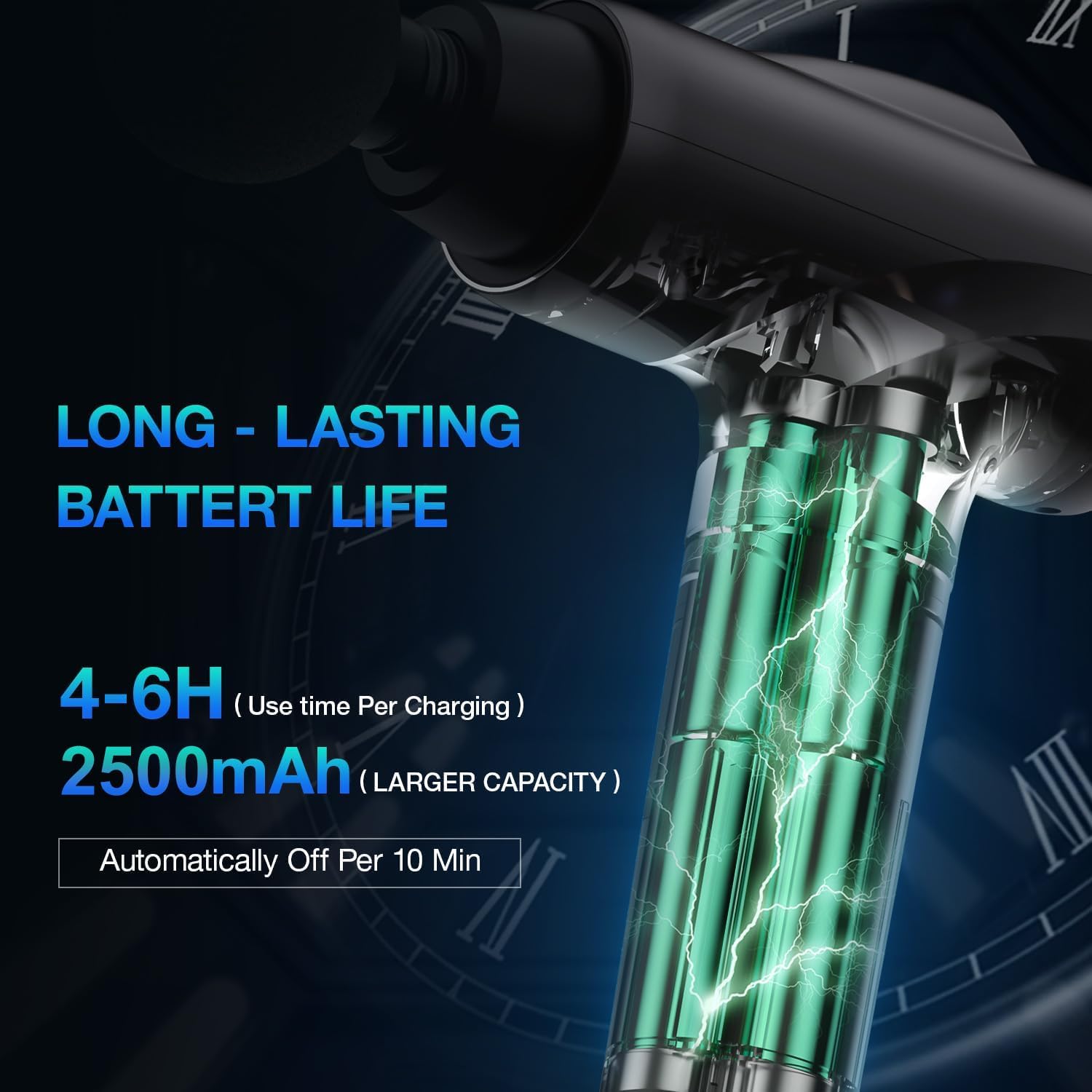 Adjustable Handheld Fascia Massager Gun, Muscle Massager, High Intensity Percussion Massage Device for Pain Relief Comfort