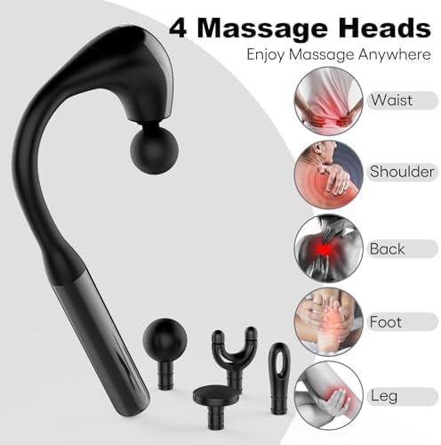 Massage Gun Deep Tissue with Extended Handle Revolutionary U-Shaped Back Massager Body Massager for Neck, Shoulder, Leg