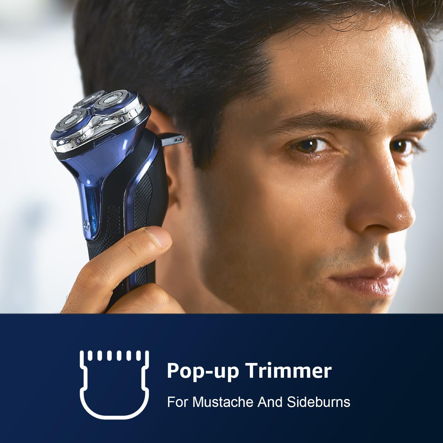 ZYLER Electric Shaver with 5D Floating Head, Wet & Dry Razor with Stainless Steel Blades for a Smooth Shave on Sensitive Skin, Pop-Up Trimmer & USB-C Charge, Dry Shave
