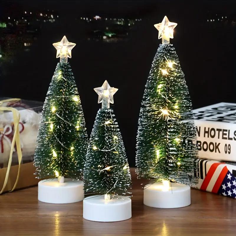 Simulation Christmas Tree Set with Led Copper Wire Lights - 1set 3pcs -