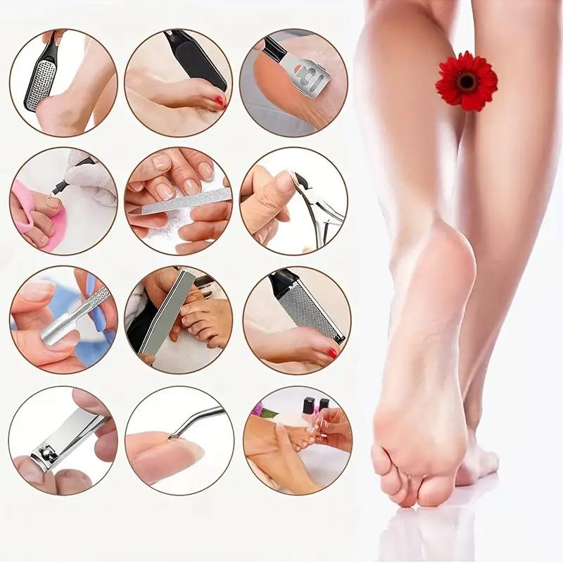 Electric Callus Remover for Feet with 10pcs Foot Grinding Tool - Portable Pedicure Kit Manicure Nail Set Brush Cleansing Cleanser, Water Proof, Foot File Tool Disposable Foot File