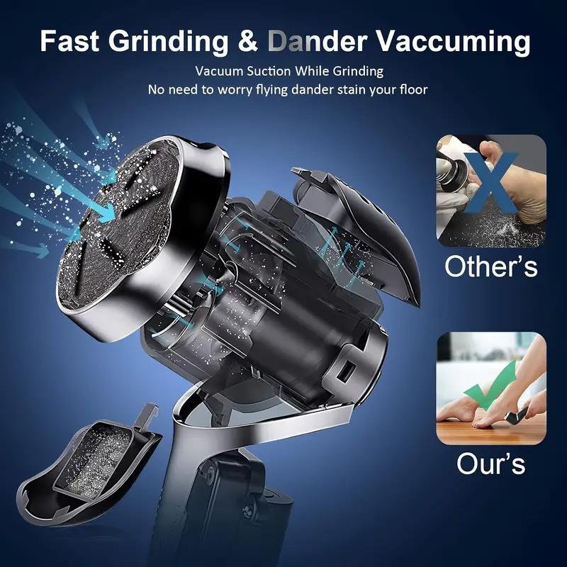Electric Callus Remover for Feet with 10pcs Foot Grinding Tool - Portable Pedicure Kit Manicure Nail Set Brush Cleansing Cleanser, Water Proof, Foot File Tool Disposable Foot File
