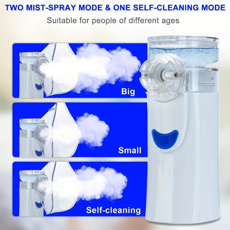 Compact Portable Nebulizer, Mesh Nebulizer, Auto-Cleaning Handheld Nebulizer, Two Ways to Use for Adults And Children with Respiratory Problems, for Home, Office, Outdoor