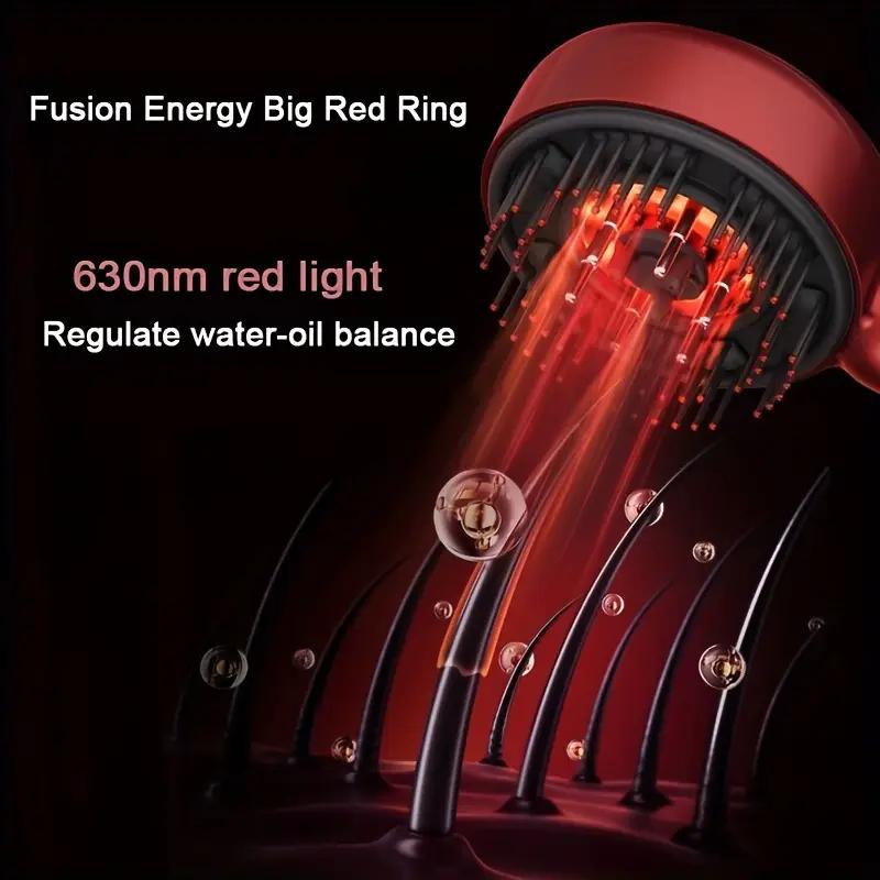 Electric Scalp Massage Comb, USB Rechargeable, 1500mAh Lithium Battery