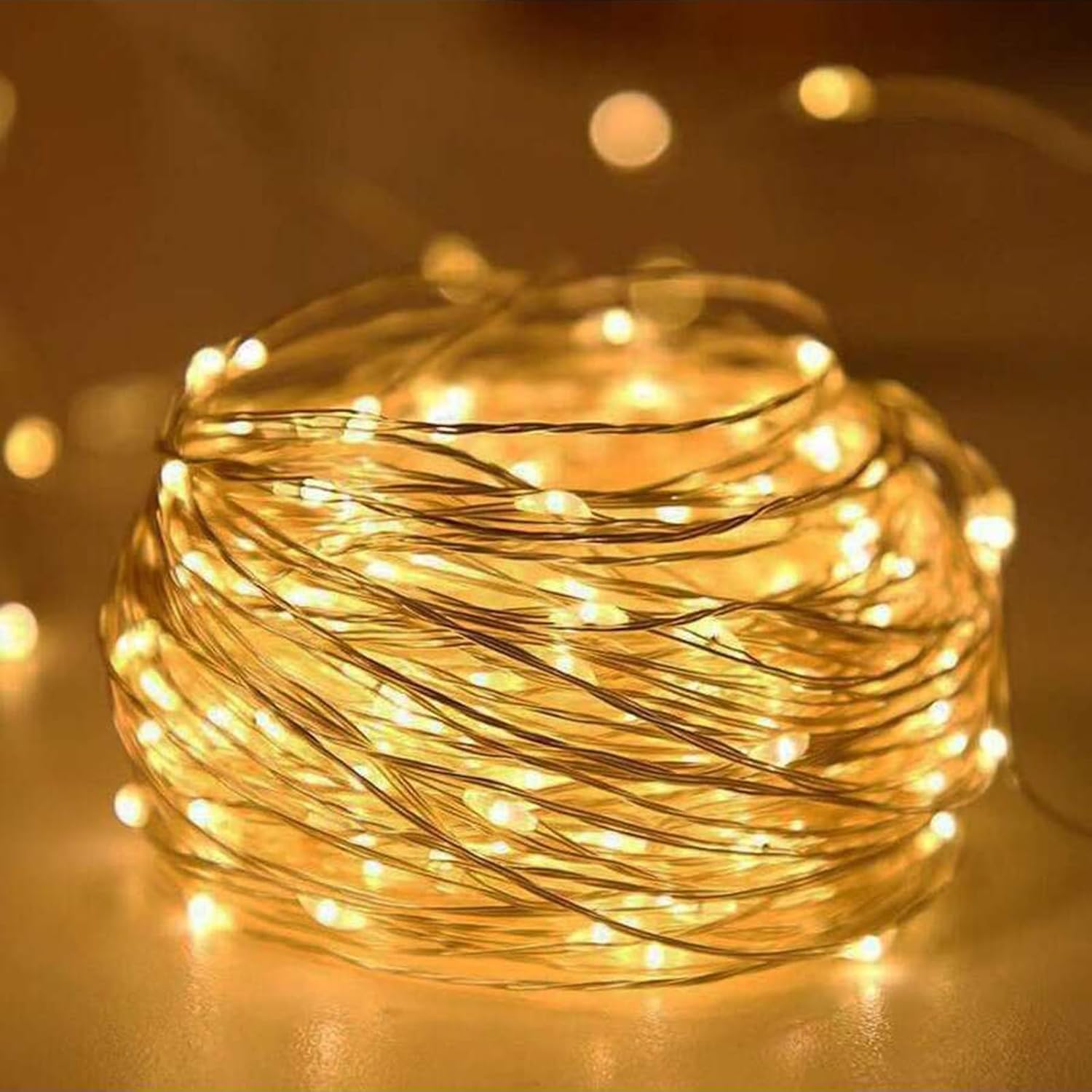 ZYLER 32.8ft USB-Powered Waterproof Copper Wire LED Fairy Light Strips - USB Charger Compatible, Outdoor Aesthetic Decorative Strips for Garden, Party Strips to Light Up Your Space