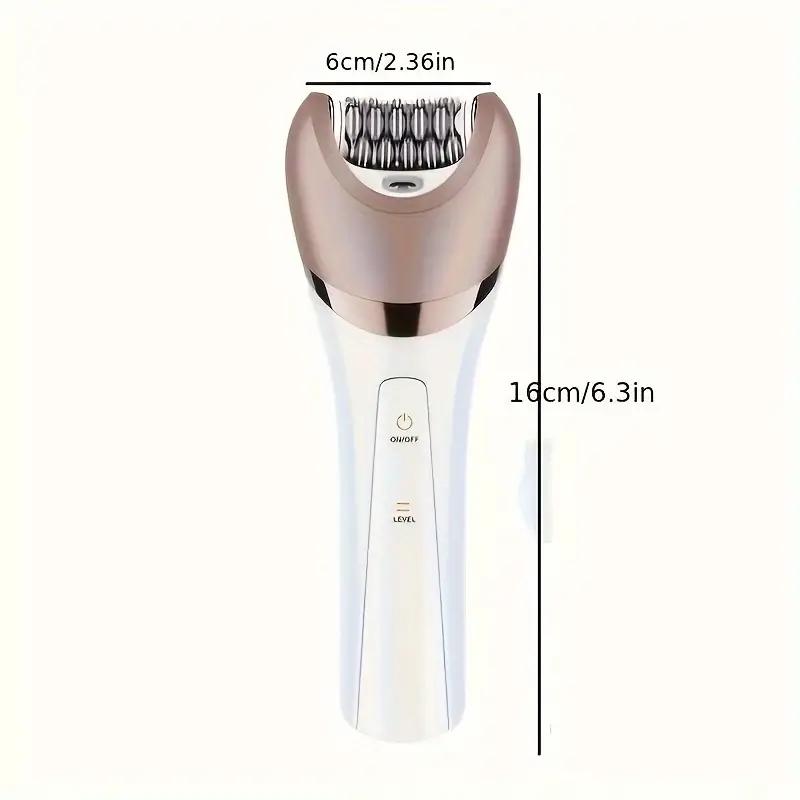 6-in-1 Electric Epilator & Lady Shaver – Wet & Dry Hair Removal for Legs, Underarms, Face & Bikini Line | LED Light, Gentle & Painless – Perfect for Smooth Skin Anywhere!