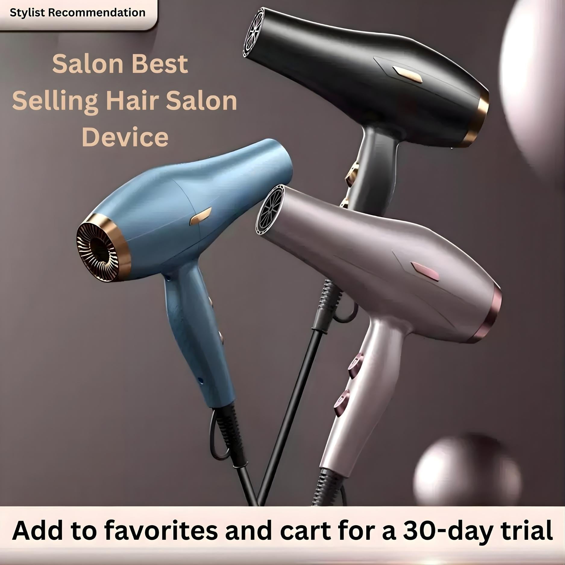 ZYLER Multifunctional Blow Dryer - Lightweight ABS-Built Travel Hair Care Product with Diffuser, 3 Nozzles for Straightening Curly Hair & Curl Routine Styling, Multifunctional Hair Dryer, Personal Care Appliance