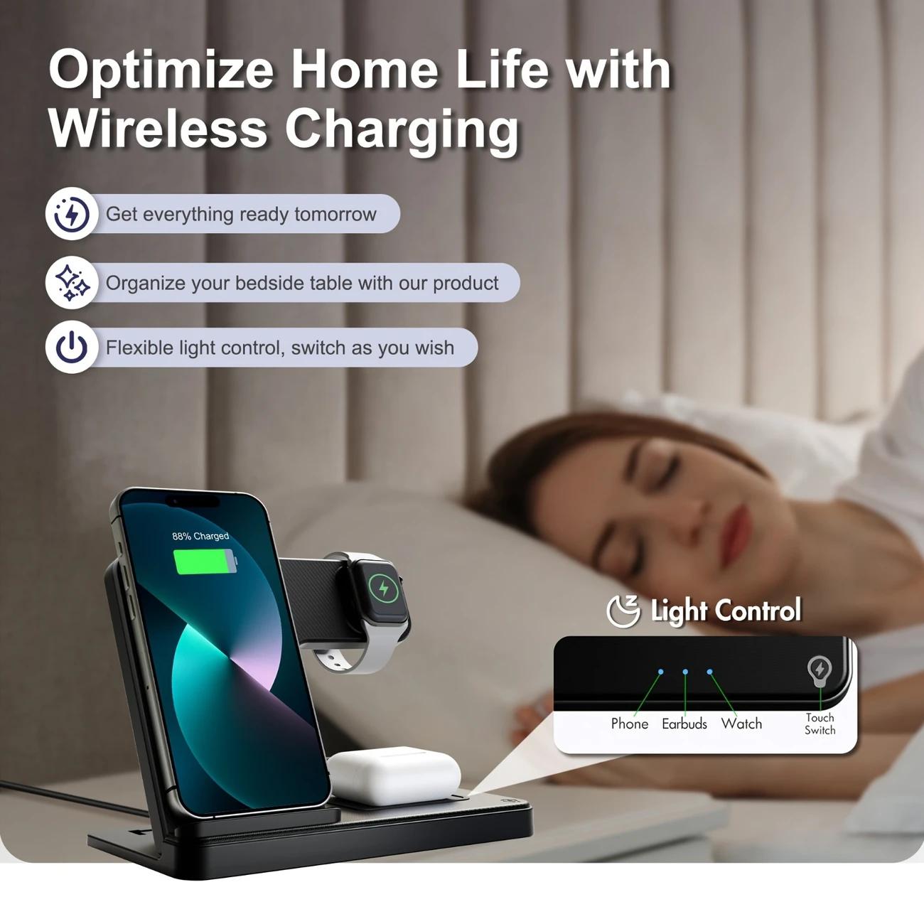 3 In 1 Fast Wireless Charger