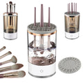 ZYLER Electric Makeup Brush Cleanser & Dryer - Battery-Powered, Deep Cleans All Brushes in Seconds via Dip-Spin Action, Fits All Sizes, Professional Women's Beauty Tool with Glass Bowl, Gift Option, Batteries, Makeup Brush Washer, Brush Cleaning Kit