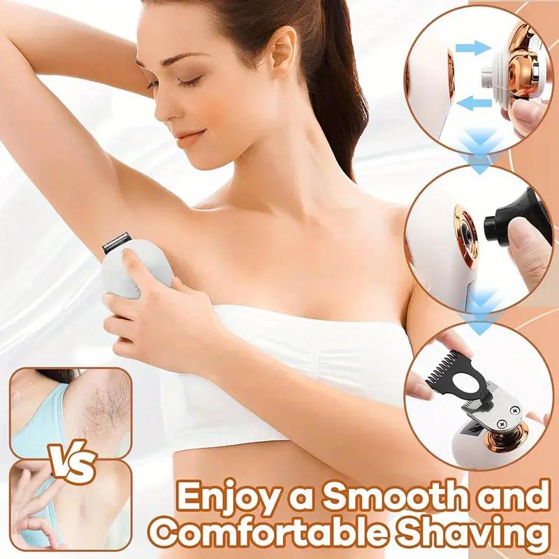Electric Razors for Women, 5 in 1 Electric Shaver for Women, Cordless Painless Hair Remover for Legs Bikini Face Lips Hairs