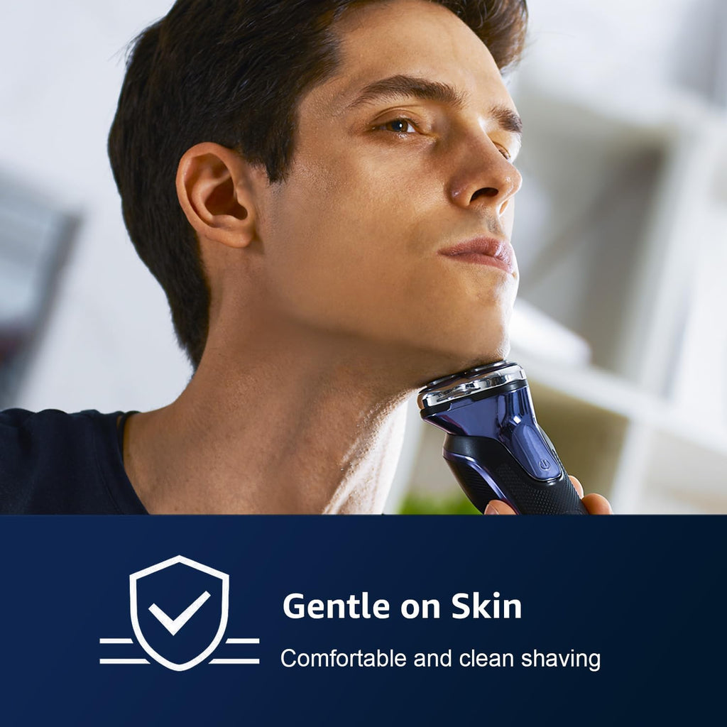 Rechargeable Electric Razor for Men: IPX6 Waterproof Shaver