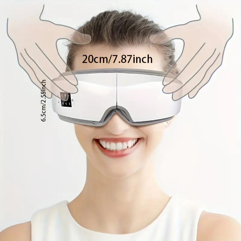 ZYLER Intelligent Eye Massager - Portable Compact Adult Personal Care Vibration Device with Pneumatic Pressure, Hot Compress, Music for On-The-Go Relaxing Relief