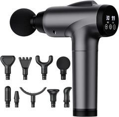 Adjustable Handheld Fascia Massager Gun, Muscle Massager, High Intensity Percussion Massage Device for Pain Relief Comfort