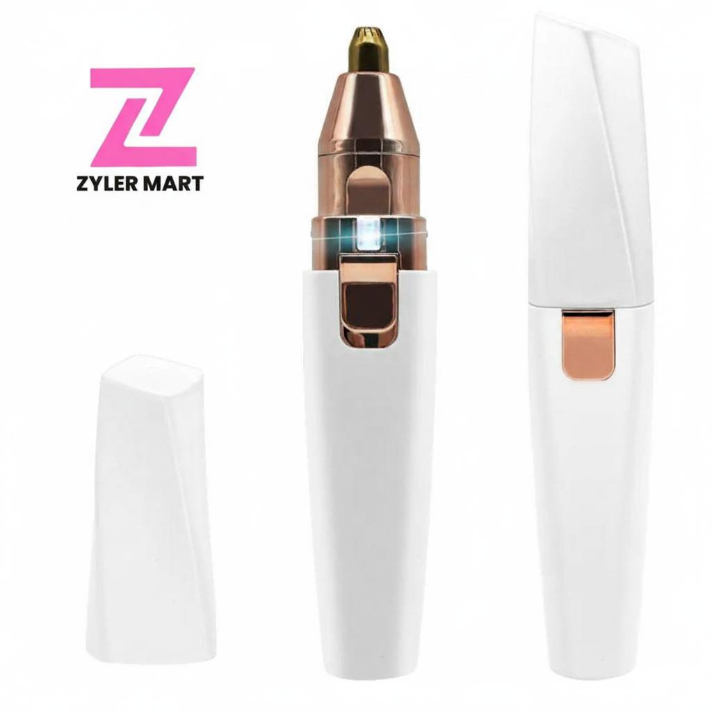 Electric Eyebrow Trimmer for Women, Painless Mini Hair Remover Pen with LED Light for At-home Brows, Face, Lip, and China