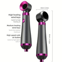 Hair Curlers And Hair Dryers, 5-in-1 Multi-style Hot Air Drying Brush Hair Curler, For Hair, Negative Ion Non-curling, Quick Drying Curling And Straightening, American Leakage Protection Switch Plug. Festival Gifts, Perfect Festival Gifts For Women
