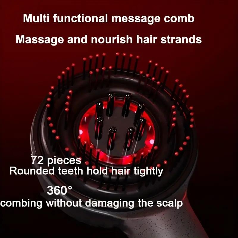 Electric Scalp Massage Comb, USB Rechargeable, 1500mAh Lithium Battery, 3 Massage Modes, Essential Oil Applicator For Head Relaxation & Beauty Care, Portable Hair Brush For Women And Men, Massage Tools, Perfect Gift For Valentine'S Day, Christmas