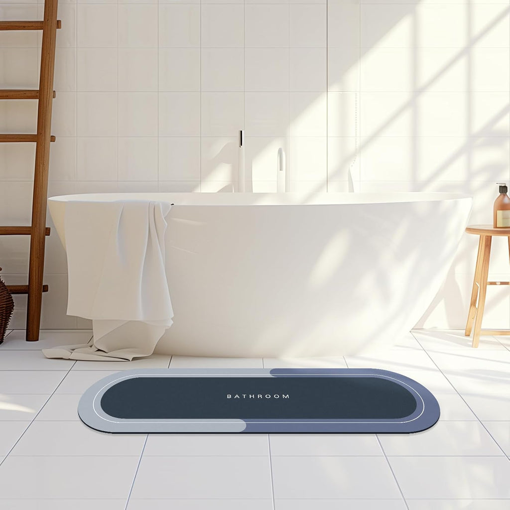 Non Slip Bathroom Rugs - Super Absorbent Rubber Bath Mats for Bathroom